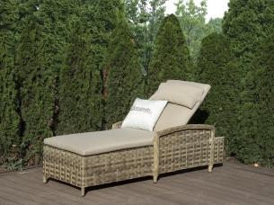Пляжный лежак шезлонг ARIA nature из экоротанга без колесиков