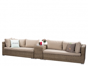 Диван 4-х LAGUNE nature из искусственного ротанга