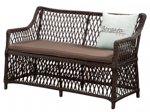 Диван 2-х PROVENCE brown из искусственного ротанга
