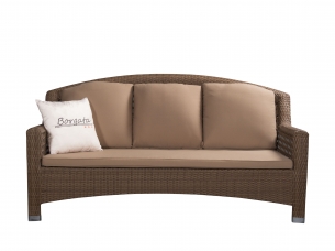 Диван 3-х VICTORIA honey brown из ротанга для сада