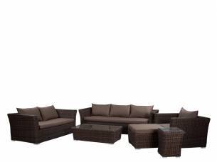 Лаунж зона BOLZANO brown из искусственного ротанга в комплекте