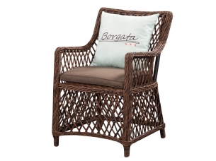 Кресло обеденное PROVENCE brown плетеное из полиротанга