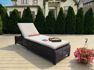 Лежанка BELLUNO brown из искусственного ротанга