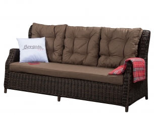Диван 3-х BEST brown из круглого ротанга