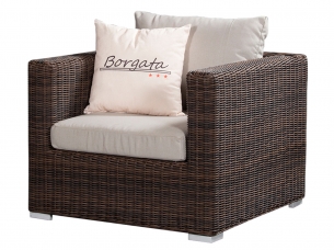 Кресло BELLUNO/LAGUNE brown из искусственного ротанга